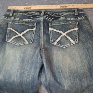 Cato Distressed Contemporary Stylish Blue Denim Jeans size 16W